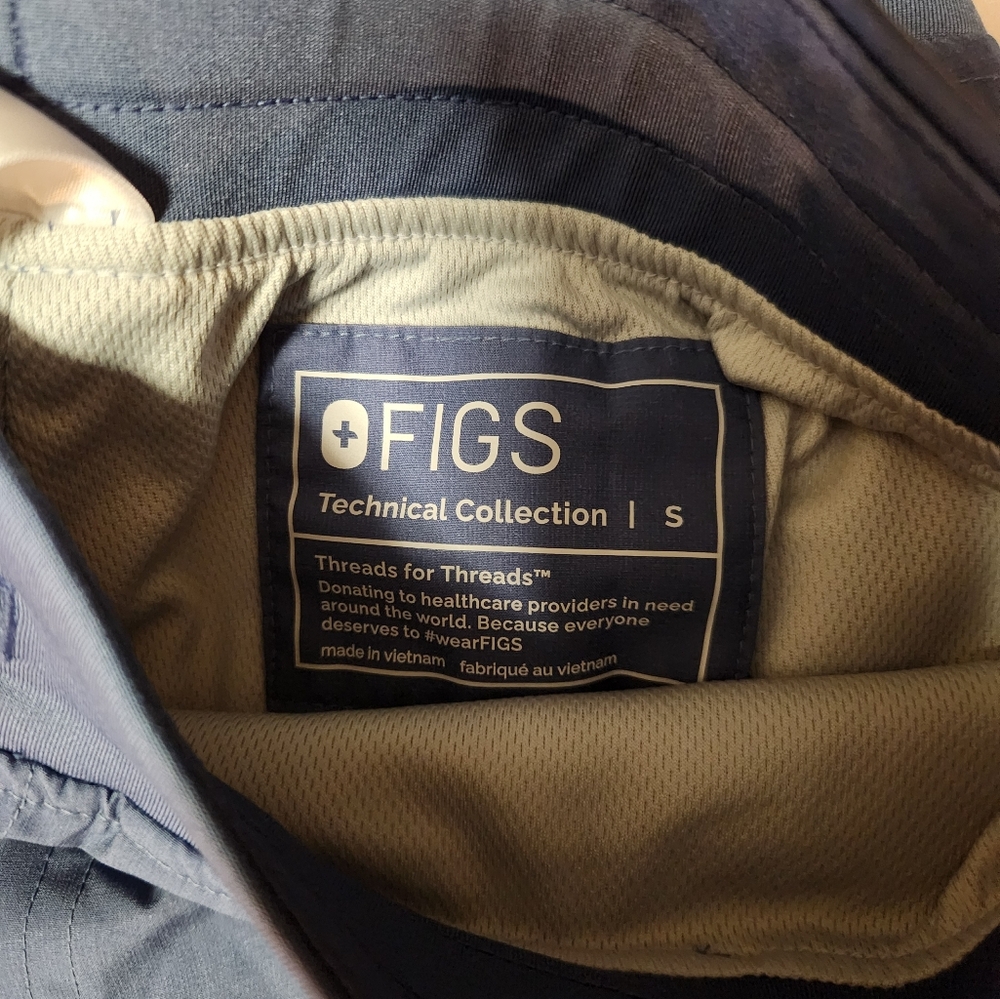 Figs Blue and Gray Gradient Women's Pants - Picture 4 of 4